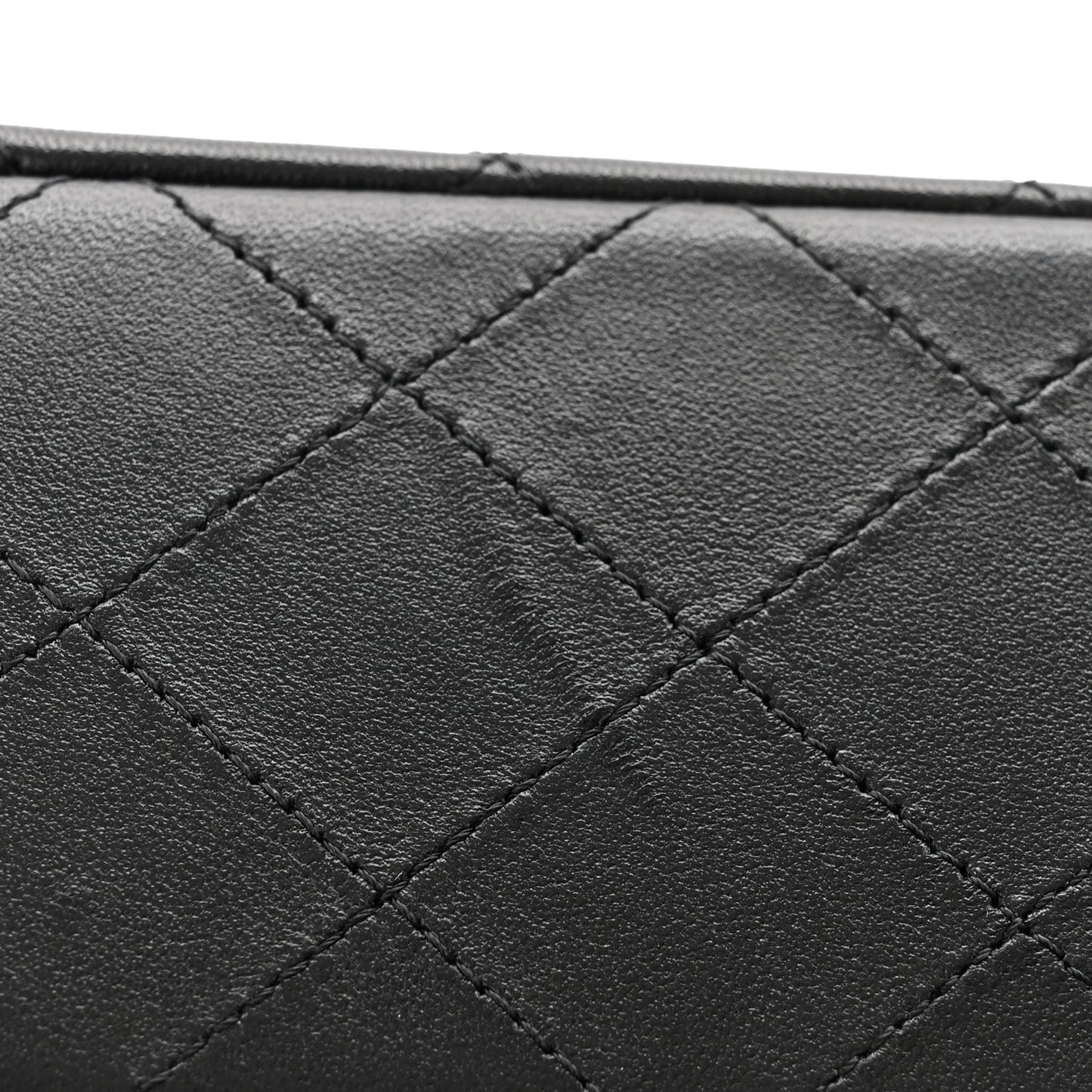 Lambskin Quilted Mini Rectangular Flap Black