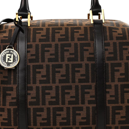 Fendi Zucca Medium Convertible Boston Satchel Tobacco Brown 8 of 11