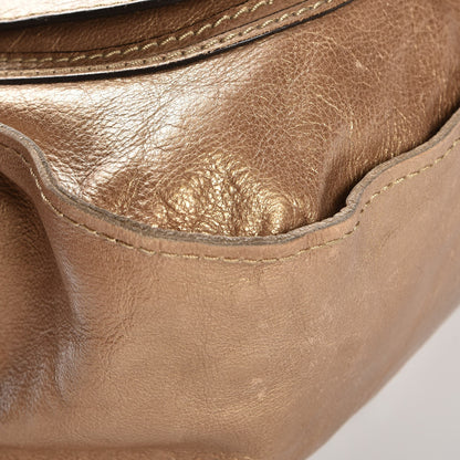 Chloe Metallic Calfskin Medium Marcie Satchel Gold 18 of 20