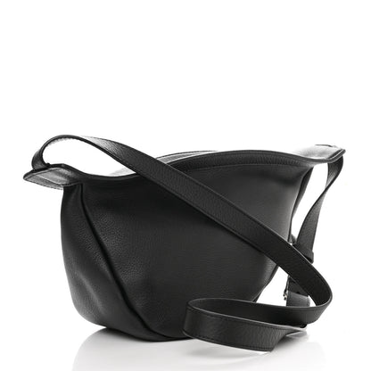 The Row Grained Calfskin Small Slouchy Banana Bag Black 3 of 11