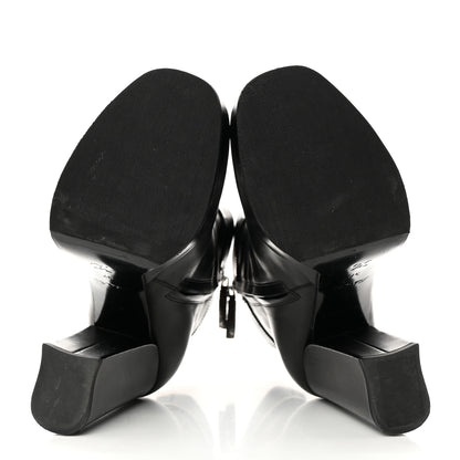 Louis Vuitton Calfskin Monogram Platform Ankle Boots 37 Black 5 of 9
