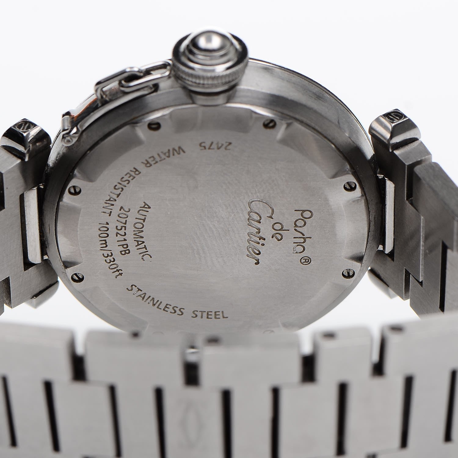 Cartier Stainless Steel 35mm Pasha C Big Date Automatic Watch Pink 5 of 8