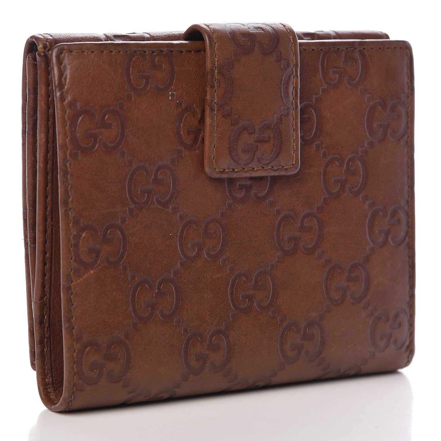 Gucci Guccissima New Britt Compact Wallet Brown 3 of 10