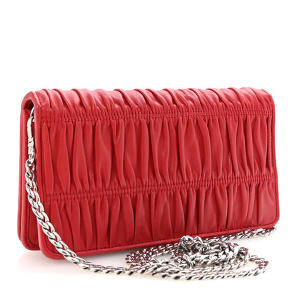Prada Nappa Gaufre Wallet On Chain Fuoco 3 of 9
