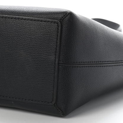 Burberry Grainy Calfskin Haymarket Check Medium Reversible Tote Black 10 of 14