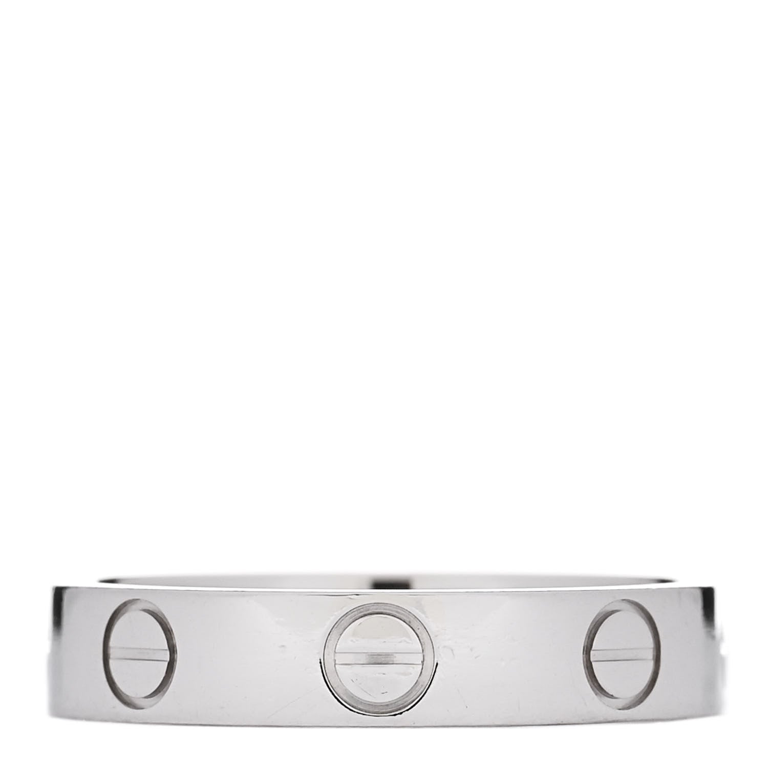 Cartier 18K White Gold 3.5mm LOVE Wedding Band Ring 50 5.25 3 of 5