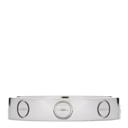 Cartier 18K White Gold 3.5mm LOVE Wedding Band Ring 50 5.25 3 of 5