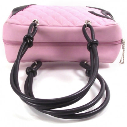 Chanel Calfskin Quilted Large Cambon Bowler Pink Black 7 of 12