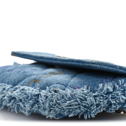 Chanel Denim Quilted Denim Mood Clutch With Chain Blue Multicolor 17 of 19