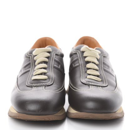 Hermes Calfskin Womens Quick Sneakers 38 Brown 2 of 7