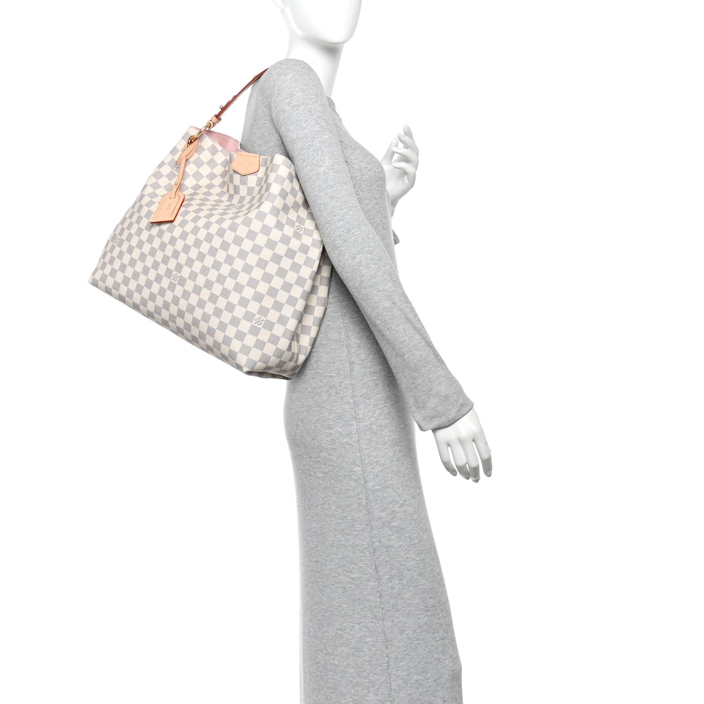 Damier Azur Graceful MM Rose Ballerine