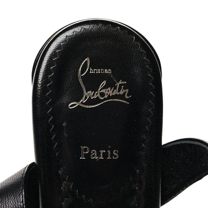 Christian Louboutin Nappa Braided Brio 85 Block Heel Sandals 38.5 Black 7 of 8