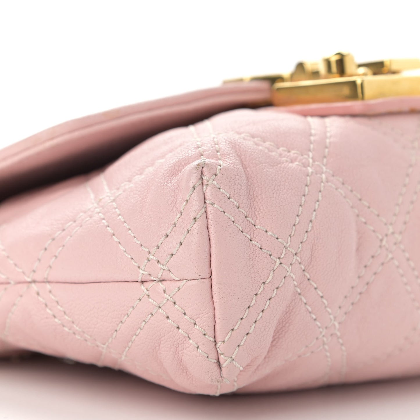 Lacquered Lambskin Baroque Single Flap Pink