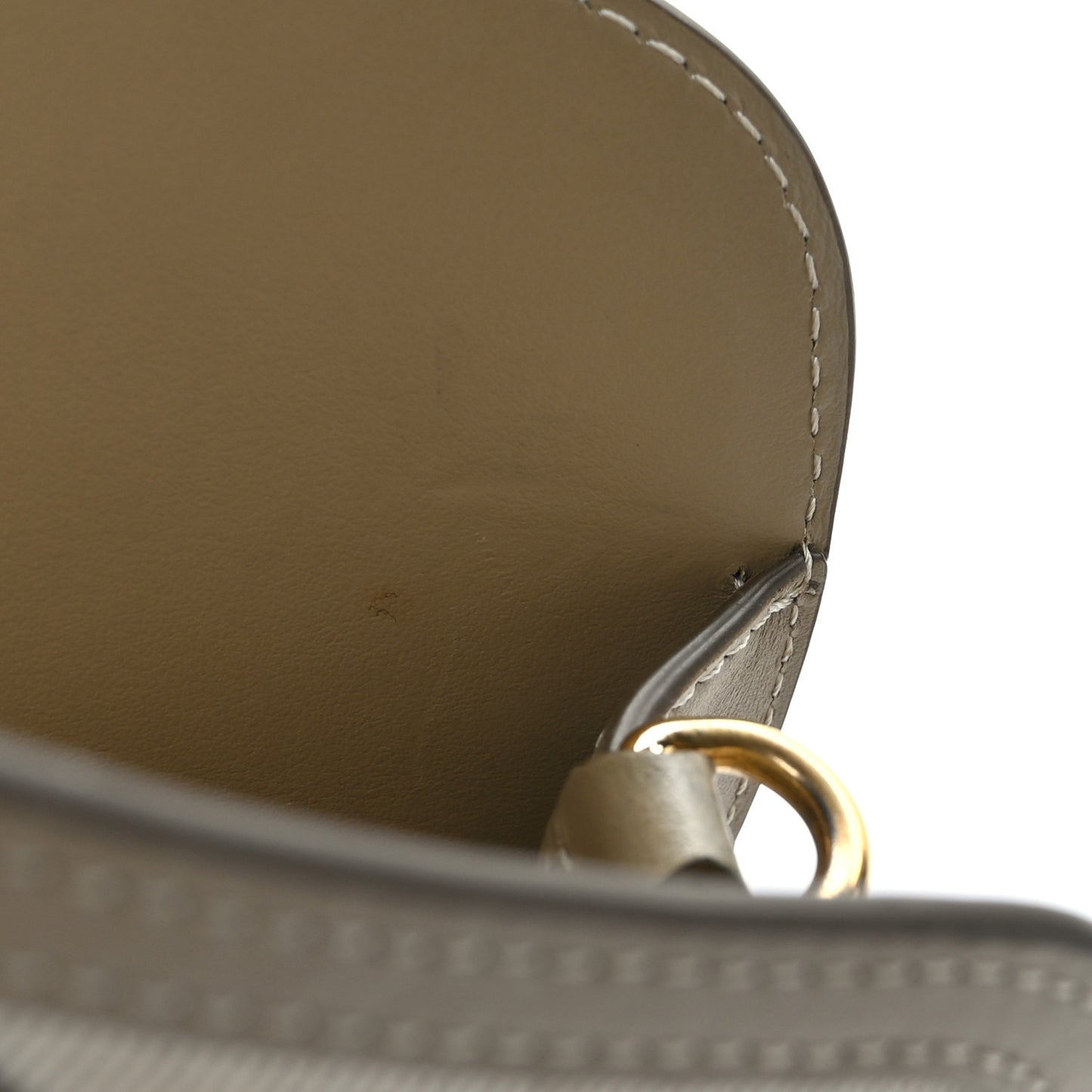 Canvas Calfskin Horseferry Print Mini Pocket Bag Ecru