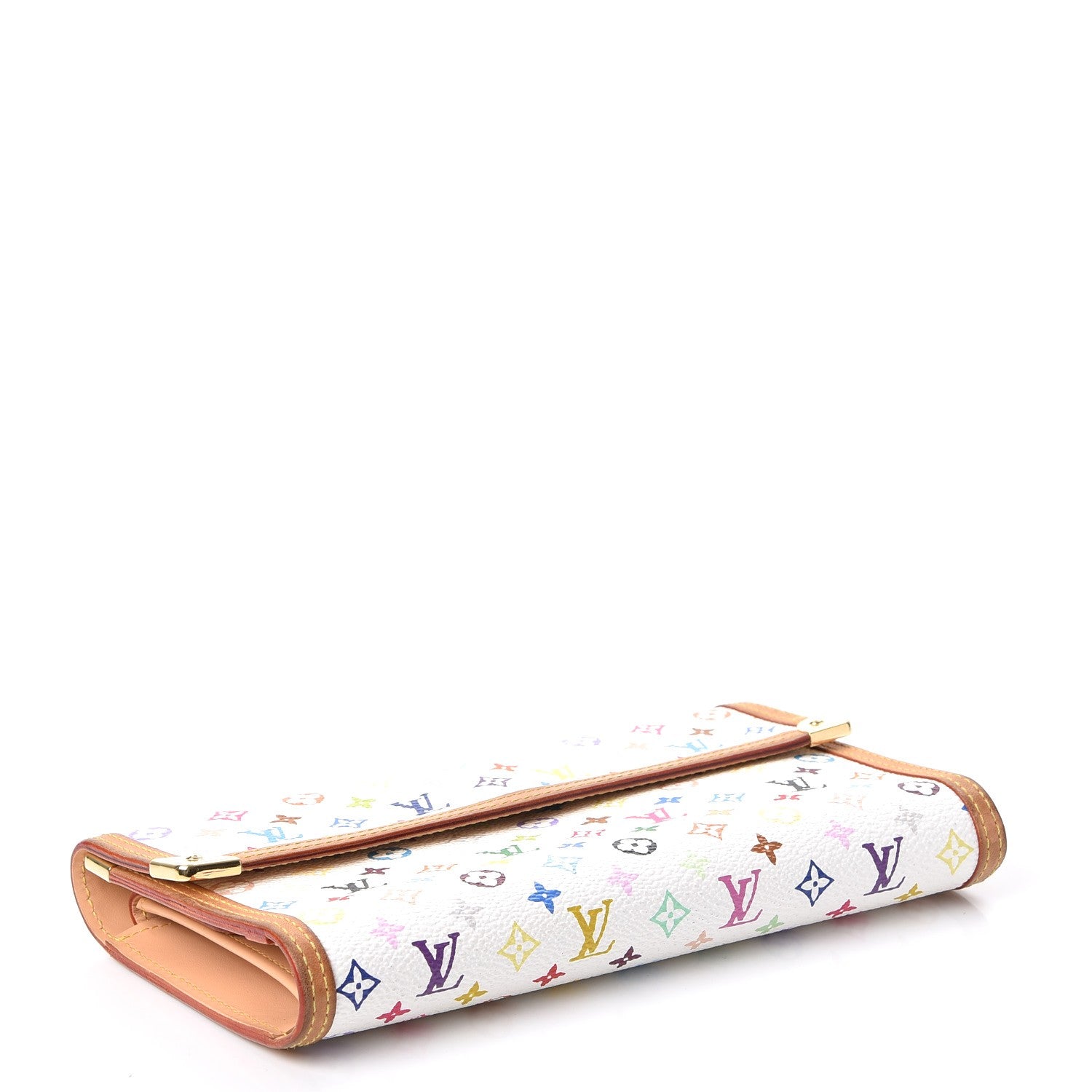 Louis Vuitton Monogram Multicolor Porte Tresor International Wallet White 4 of 9