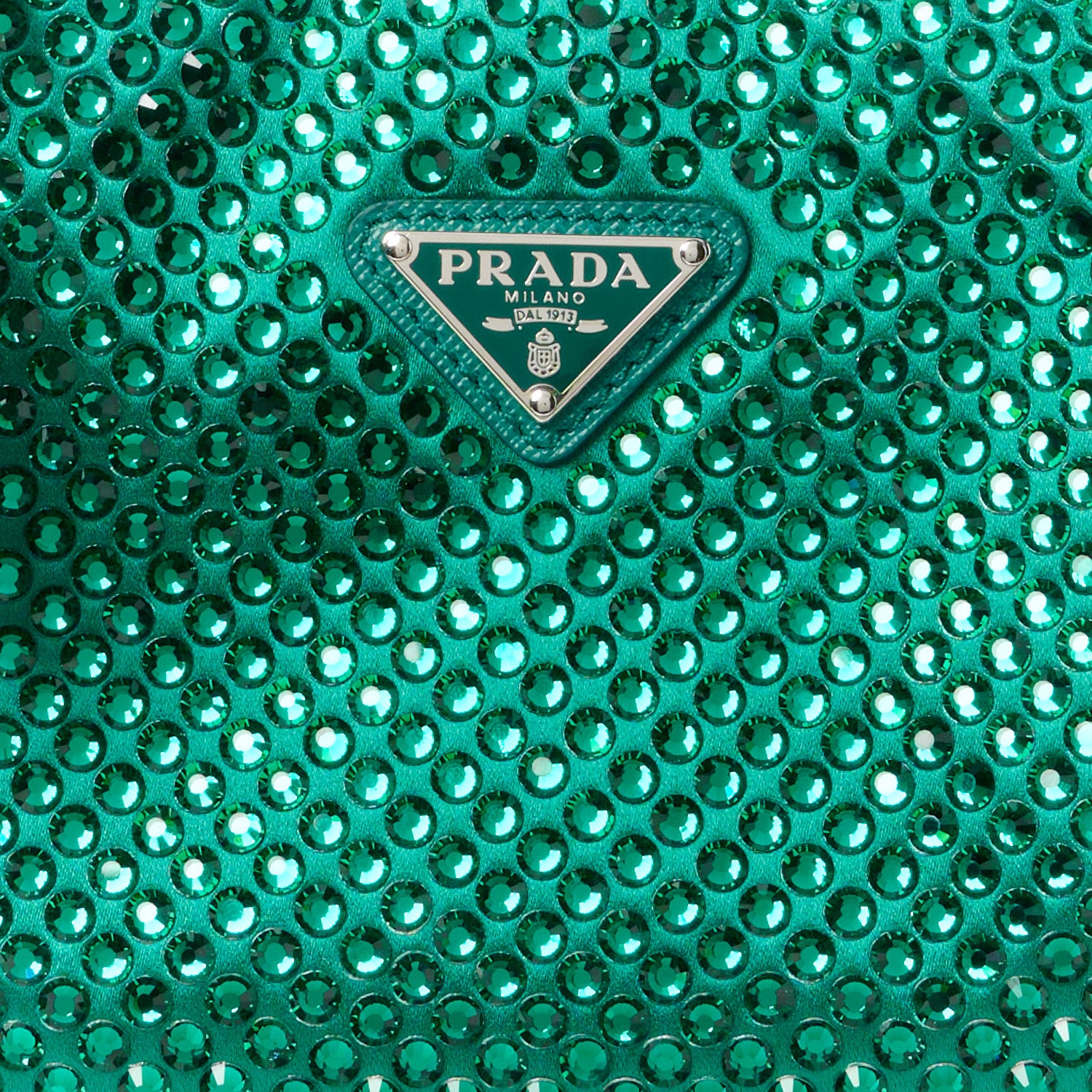 Prada Satin Crystal Mini Re-Edition 2000 Bag Mango 7 of 10
