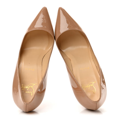 Christian Louboutin Patent Pigalle Follies 100 Pumps 40.5 Nude 2 of 9