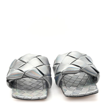 Bottega Veneta Laser Nappa Maxi Intrecciato Lido Flat Sandals 39 Oyster 3 of 9