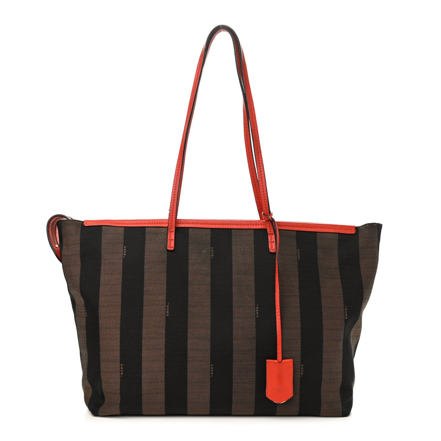 Pequin Vitello Roll Tote Tobacco Papavero