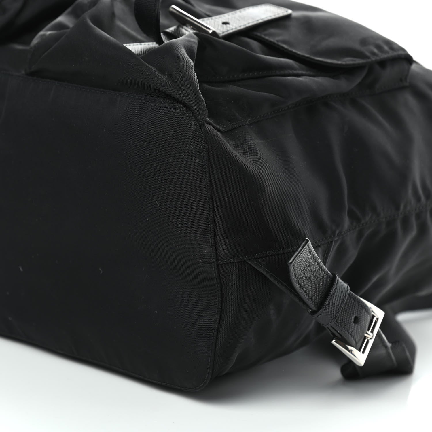 Prada Tessuto Nylon Saffiano Medium Backpack Black 8 of 9