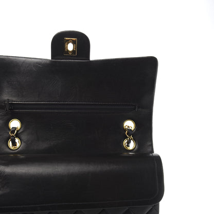 Chanel Lambskin Quilted Medium Double Flap Black 8 of 17