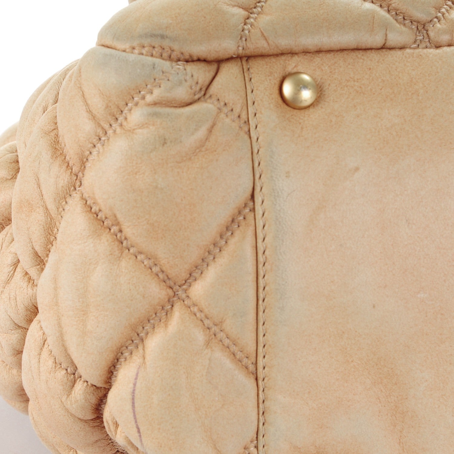 Chanel Lambskin Bubble Quilt Accordion Flap Beige 8 of 10