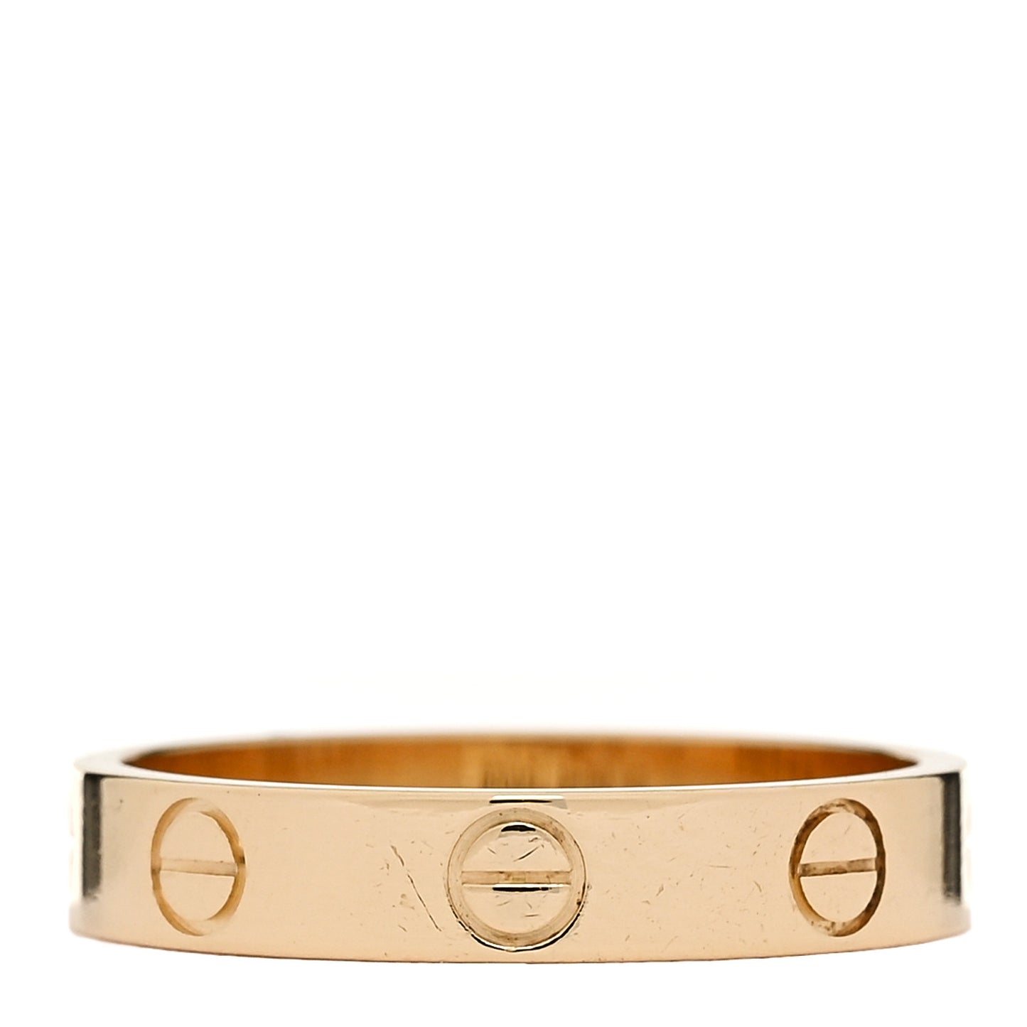 18K Yellow Gold 3.5mm LOVE Wedding Band Ring 53 6.5