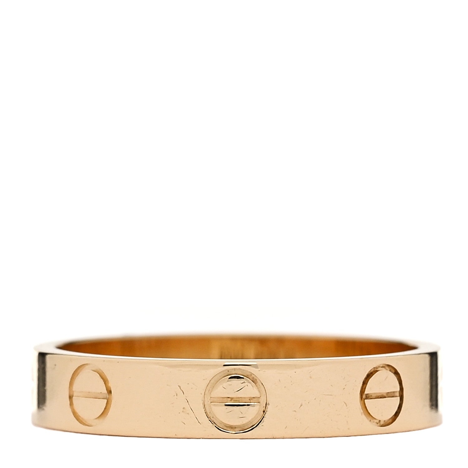 Cartier 18K Yellow Gold 3.5mm LOVE Wedding Band Ring 53 6.5 3 of 4