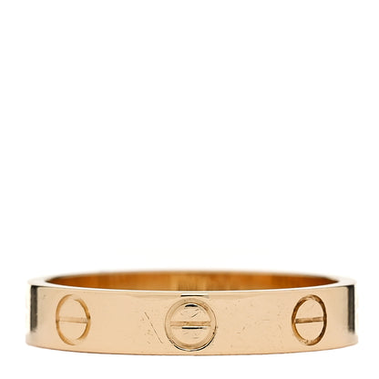 Cartier 18K Yellow Gold 3.5mm LOVE Wedding Band Ring 53 6.5 3 of 4