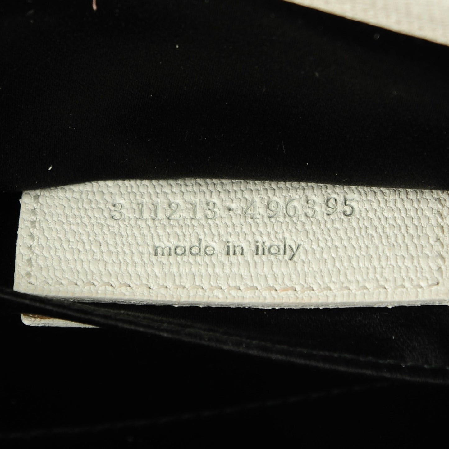 Textured Calfskin Classic Y Ligne Clutch White
