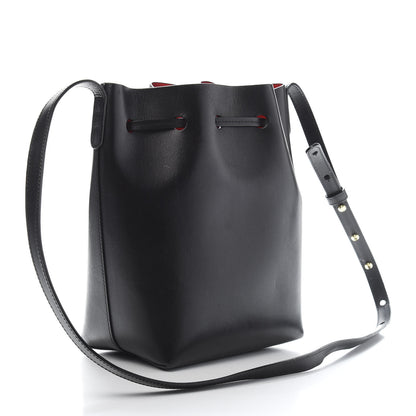 Mansur Gavriel Vegetable Tanned Calfskin Mini Bucket Bag Black Flamma 3 of 11