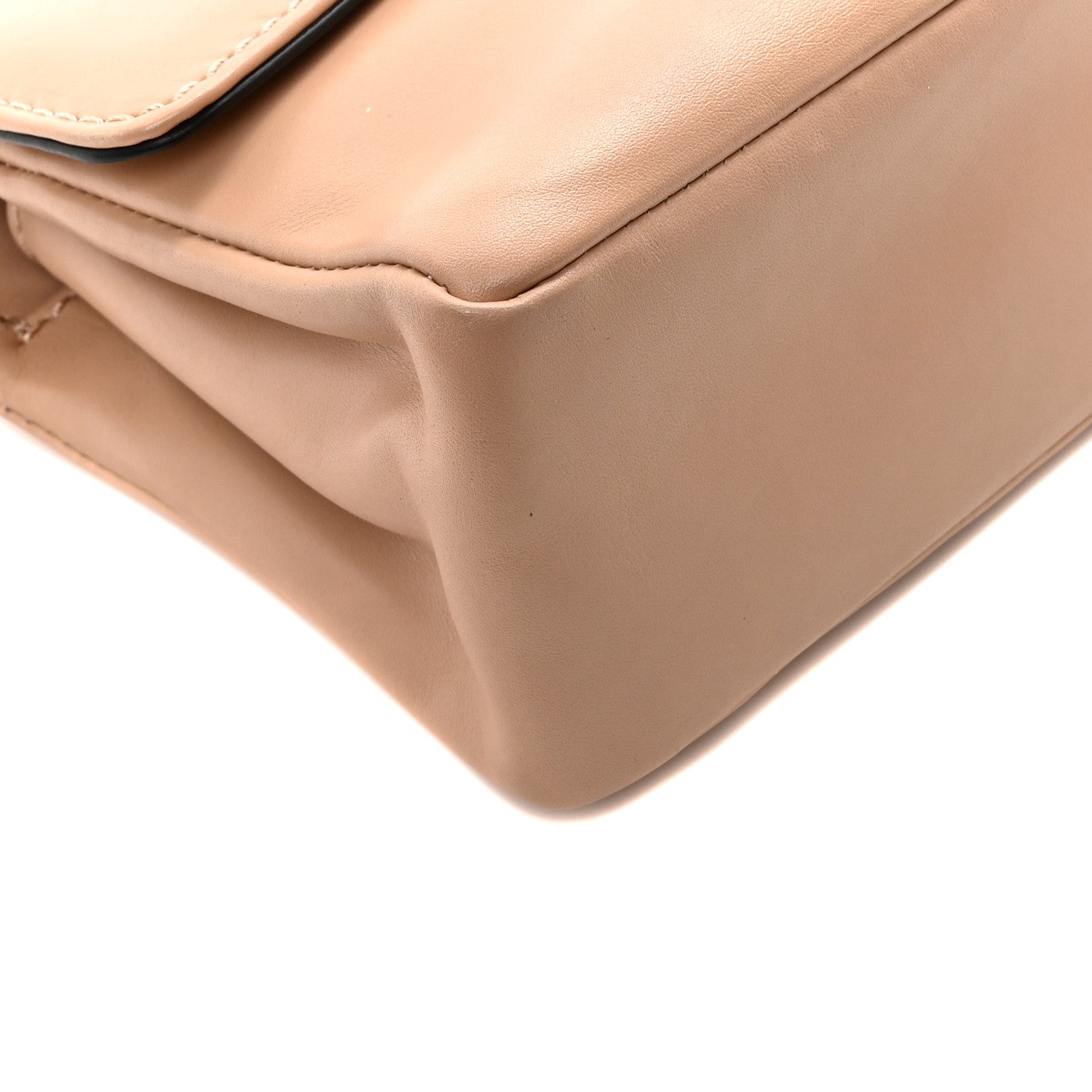 Valentino Garavani Vitello Rockstud Flip Lock Shoulder Flap Bag Beige 8 of 9