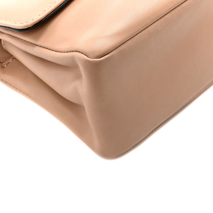 Valentino Garavani Vitello Rockstud Flip Lock Shoulder Flap Bag Beige 8 of 9