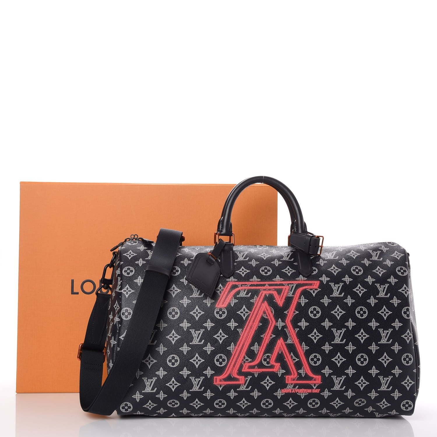 Louis Vuitton Monogram Upside Down Keepall Bandouliere 50 Ink