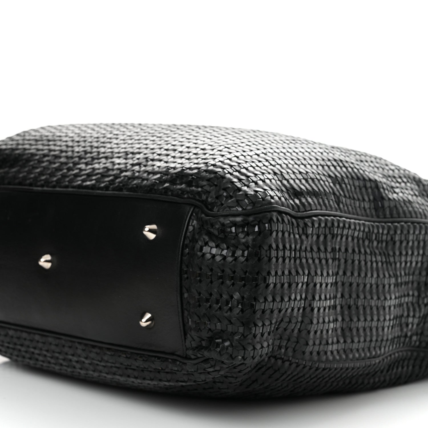 Christian Dior Lambskin Woven Dior Soft Shopping Tote Black 10 of 12