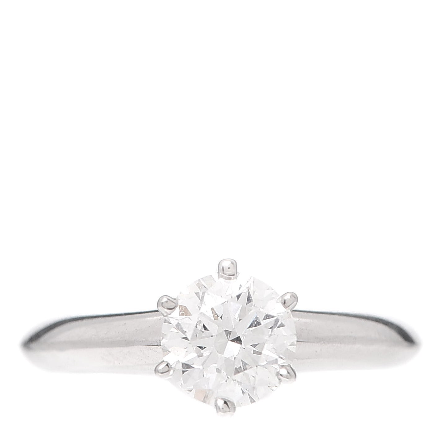 Platinum Diamond .83ct Solitaire Engagement Ring 45 3.5