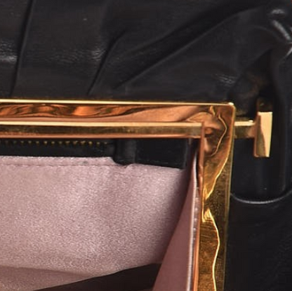 Prada Nappa Pleated Clutch Nero Black 9 of 9