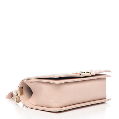 Chanel Caviar Chevron Quilted Medium Boy Flap Nude 4 of 15