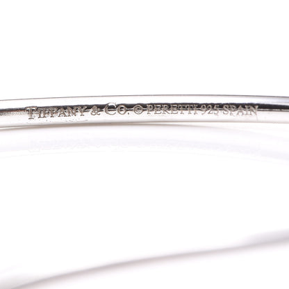 Tiffany Sterling Silver Elsa Peretti Double Open Heart Bangle Bracelet 4 of 5