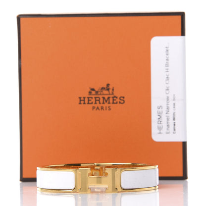Hermes Enamel Narrow Clic Clac H Bracelet PM White 8 of 8
