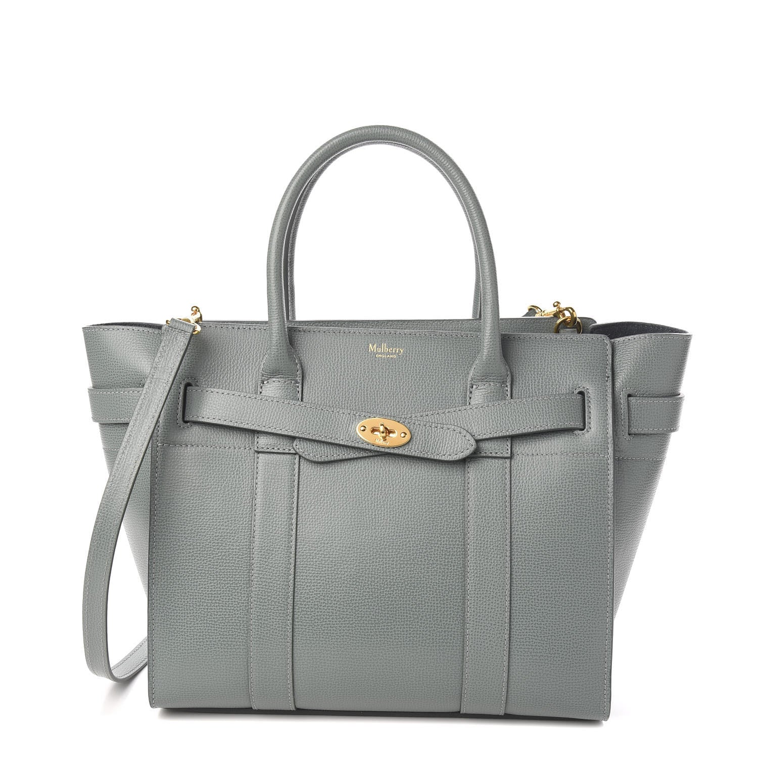 Mulberry Small Classic Grain Small Bayswater Zip Tote Light Green 1 of 8