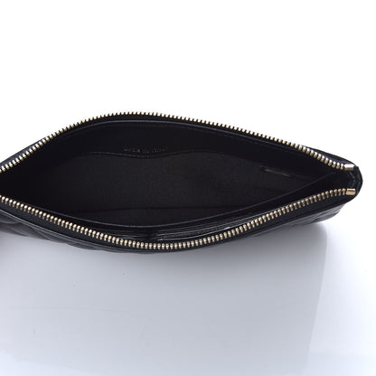 Chanel Lambskin Quilted Small Boy Zipped Pouch Black 5 of 9
