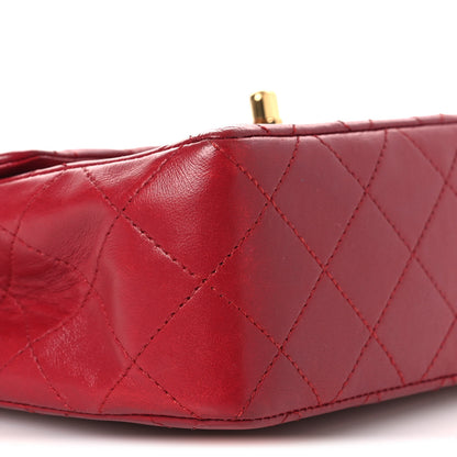 Chanel Lambskin Quilted Mini Square Flap Red 9 of 14