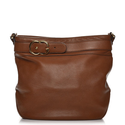 Gucci Pebbled Calfskin Large Ride Shoulder Bag Brown 1 of 10