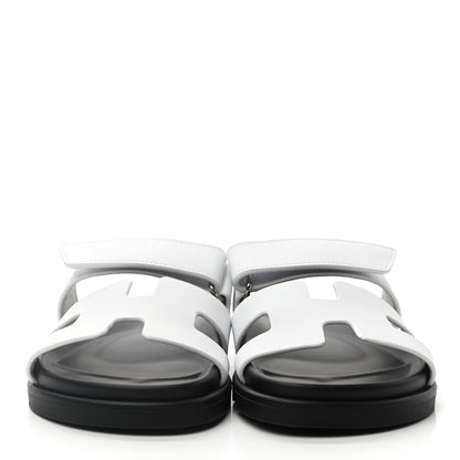 Hermes Calfskin Womens Chypre Sandals 36 White 2 of 8