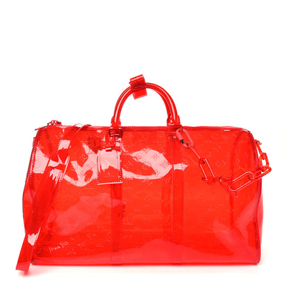 Louis Vuitton PVC Monogram Keepall Bandouliere 50 Grenadine Red 1 of 8