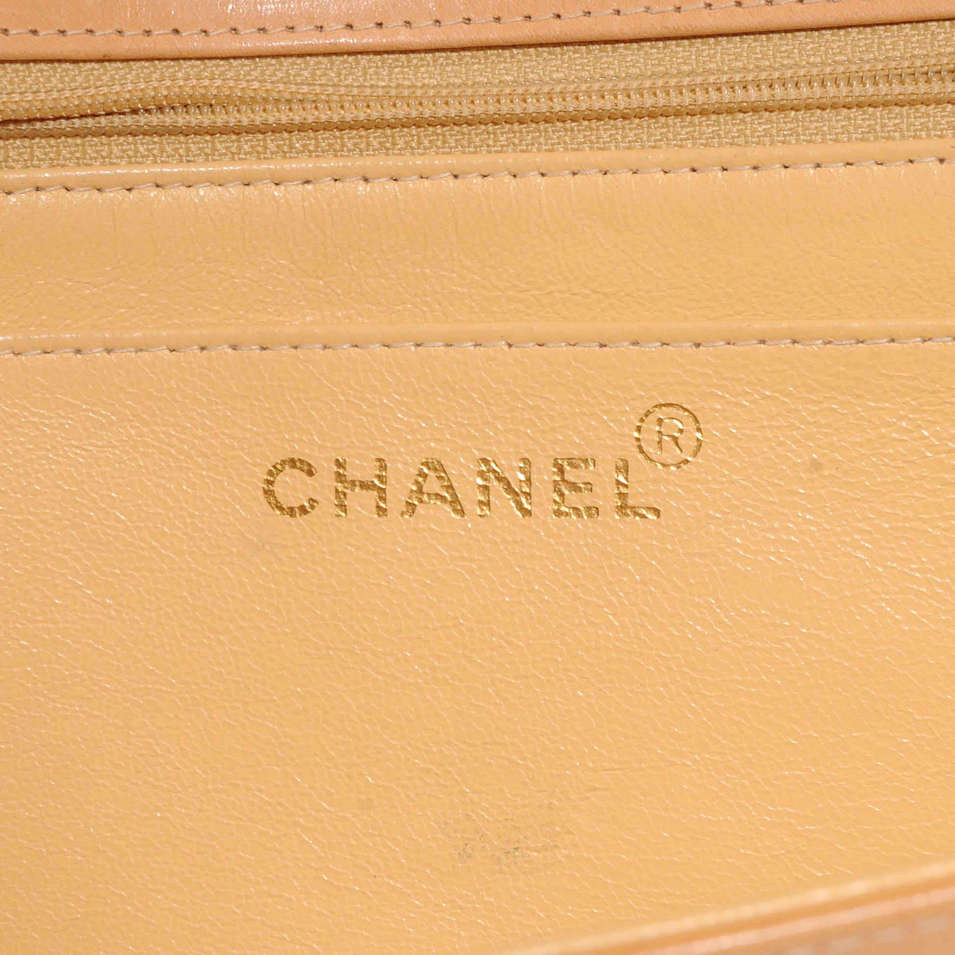 Chanel Embossed Leather XL Jumbo Flap Natural 6 of 9