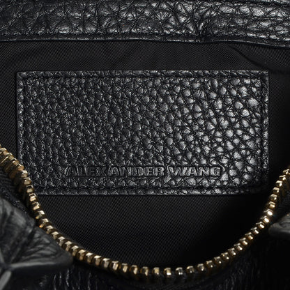 Alexander Wang Pebbled Leather Rockie Black w Pale Gold Hardware 6 of 6