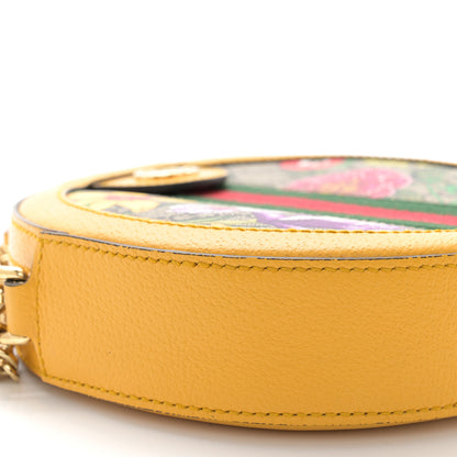 Gucci GG Supreme Monogram Flora Web Mini Ophidia Round Shoulder Bag Beige Multicolor Crop 9 of 11