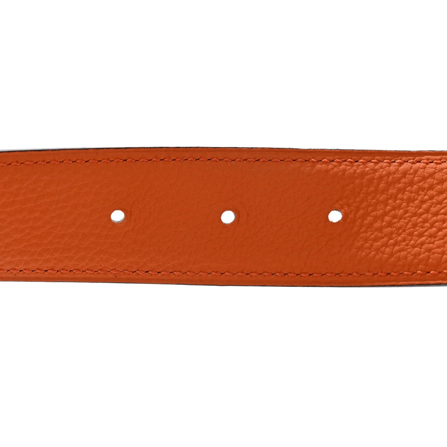 Hermes 135 Togo 32mm H Belt 80 32 Black Orange 3 of 6